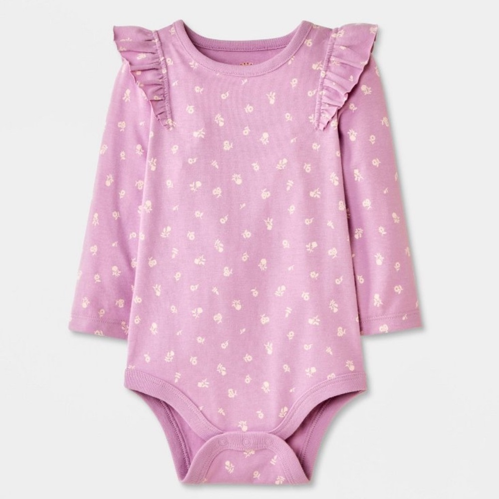 Baby Girls’ Floral Ruffle Bodysuit - NWOT